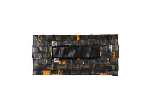 Meraky AROMA collection Ristretto clutch bag oro nero fronte